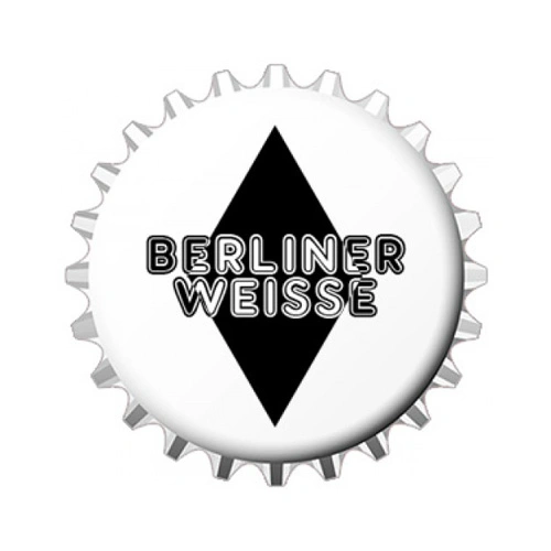 Berliner Weisse Bottle Caps Black & White 80 PCS